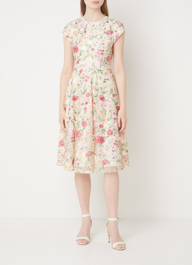 Abito midi Tia di Hobbs con ricami floreali.