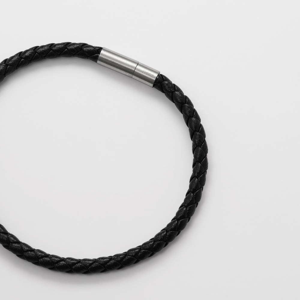Esprit Bracelet Cuir, Acier inoxydable Bracelet