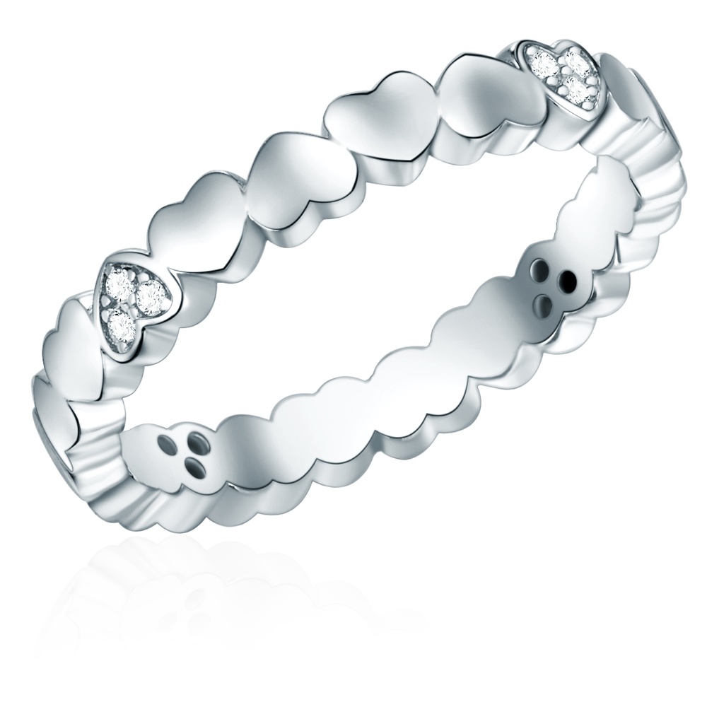 Rafaela Donata Bague en argent Coeur Argent sterling Oxyde de zirconium (CZ) en Argent Bague