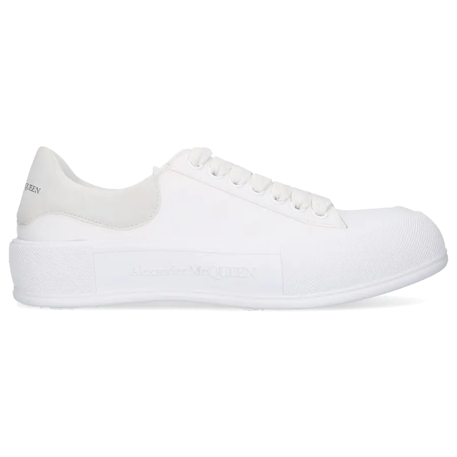 Alexander McQueen - Sneaker low DECK PLIMSOLL Canvas - weiß