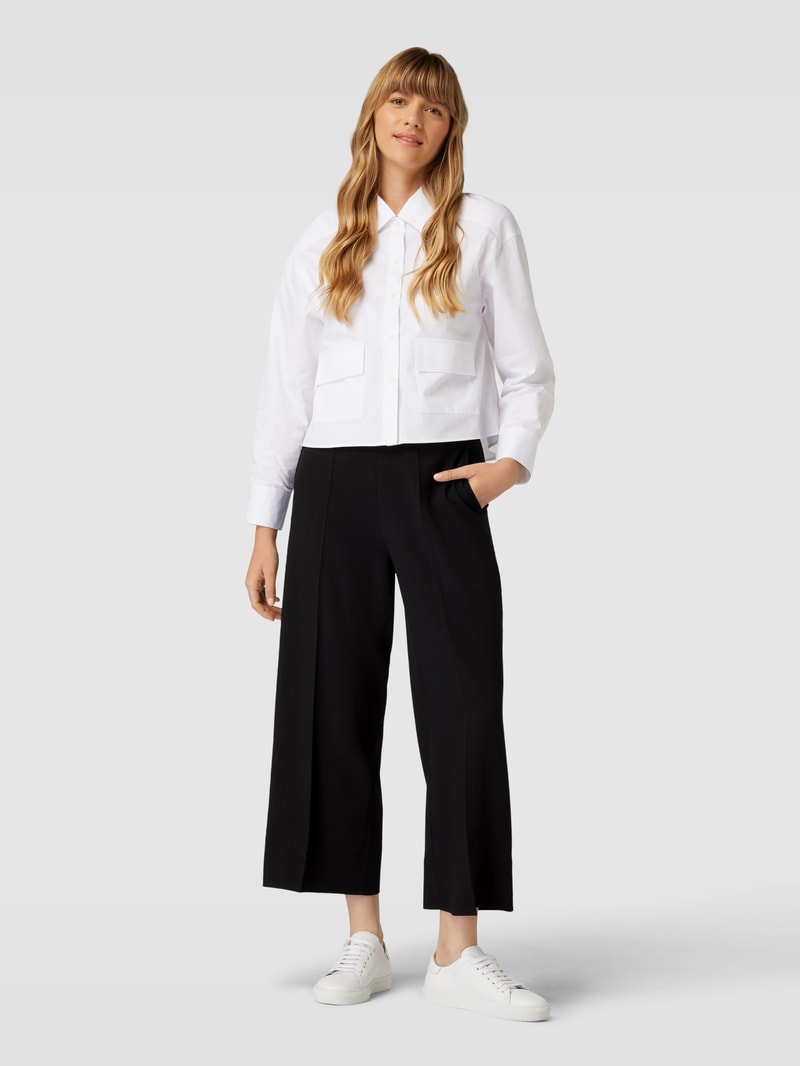 Stoffhose mit Strukturmuster Modell 'Misha' in schwarz