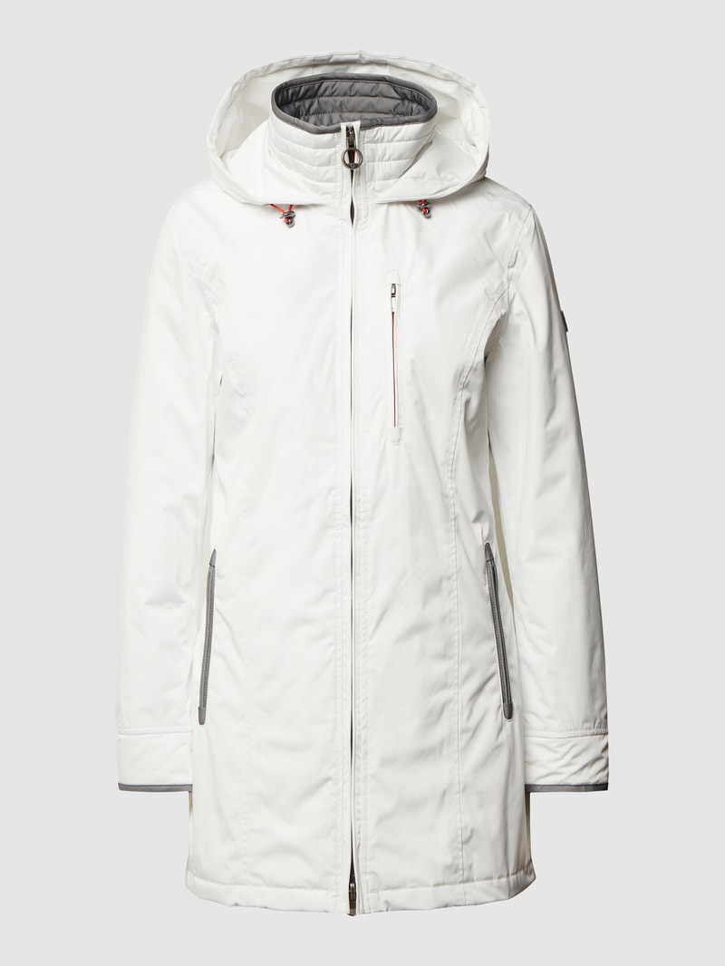 Jacke mit Label-Detail Modell 'STOCKHOLM' in weiß