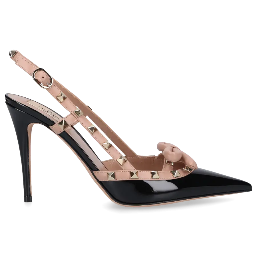 Valentino Garavani - Slingpumps ROCKSTUD Lackleder - schwarz
