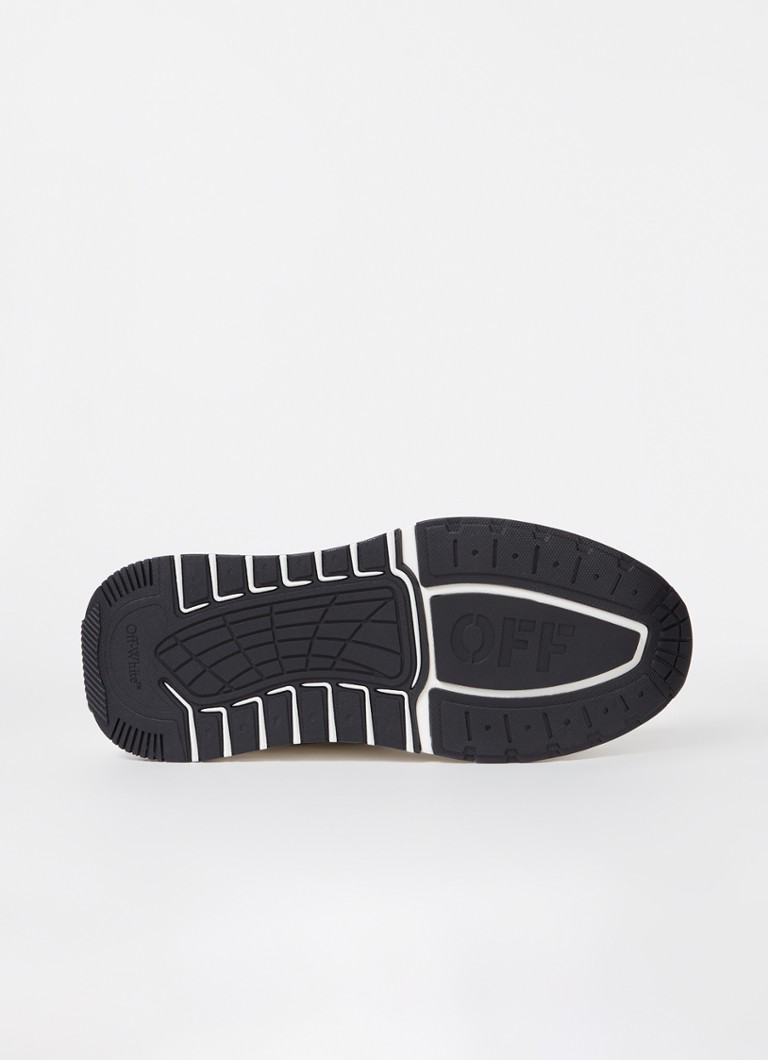 Δερμάτινα sneakers Kick Off Runner σε υπόλευκο χρώμα με σουέτ λεπτομέρειες