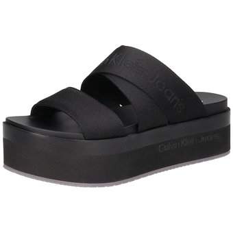 Calvin Klein Flatform Sandal Webbing in schwarz