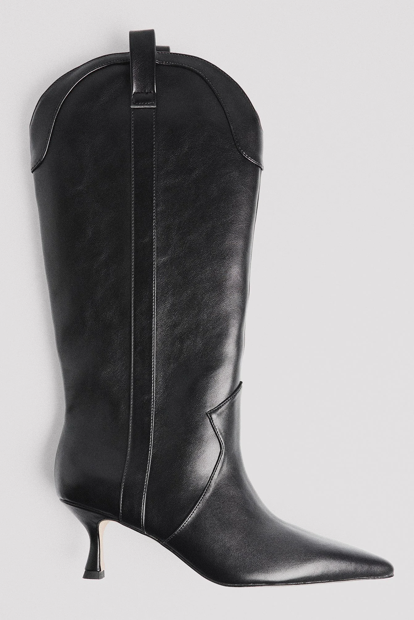 Kniehohe Cowboy-Stilettostiefel