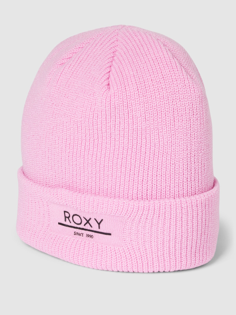 Beanie mit Label-Patch Modell 'FOLKER' in rosa
