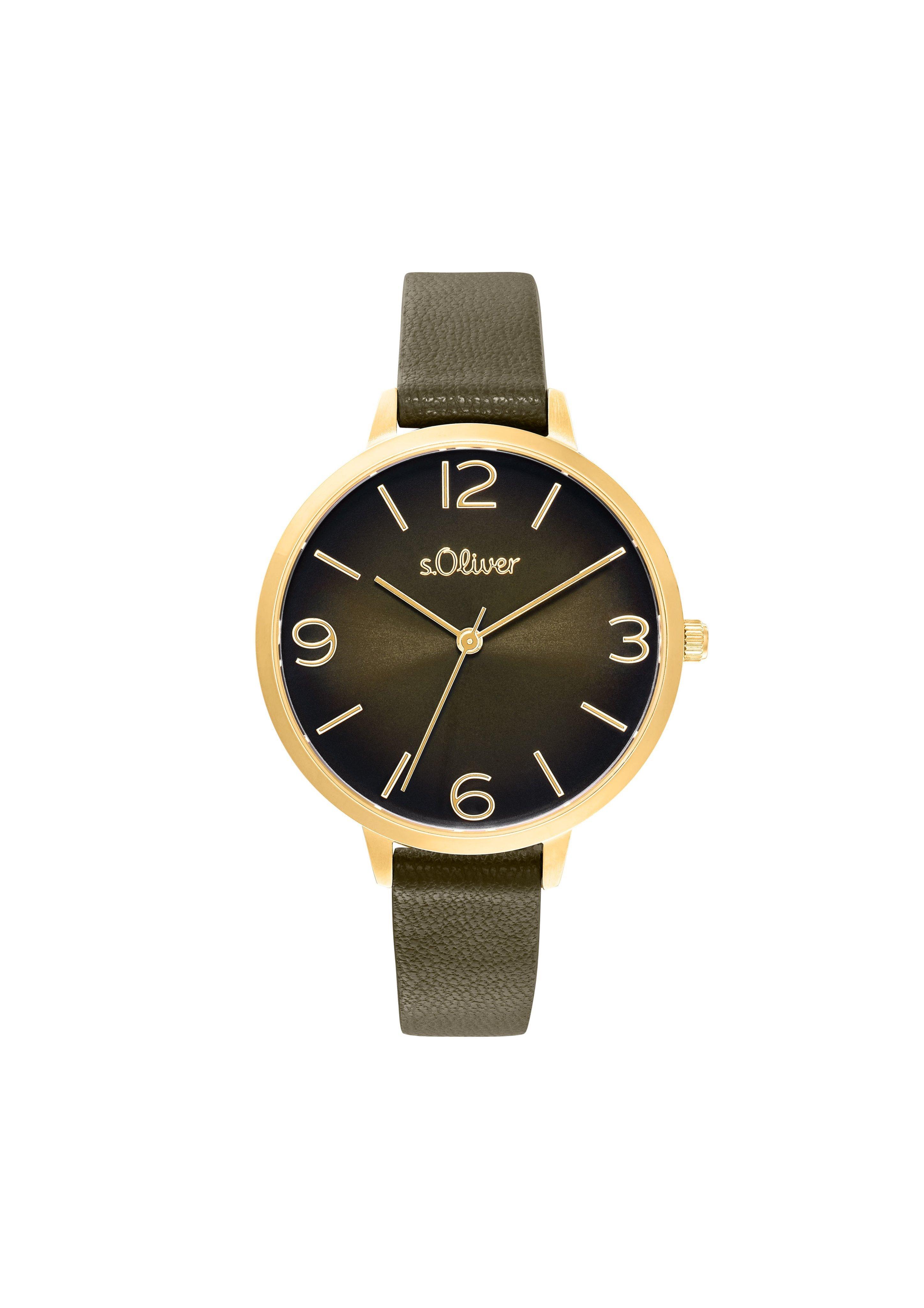 Armbanduhr mit Lederband  6009012-79B0