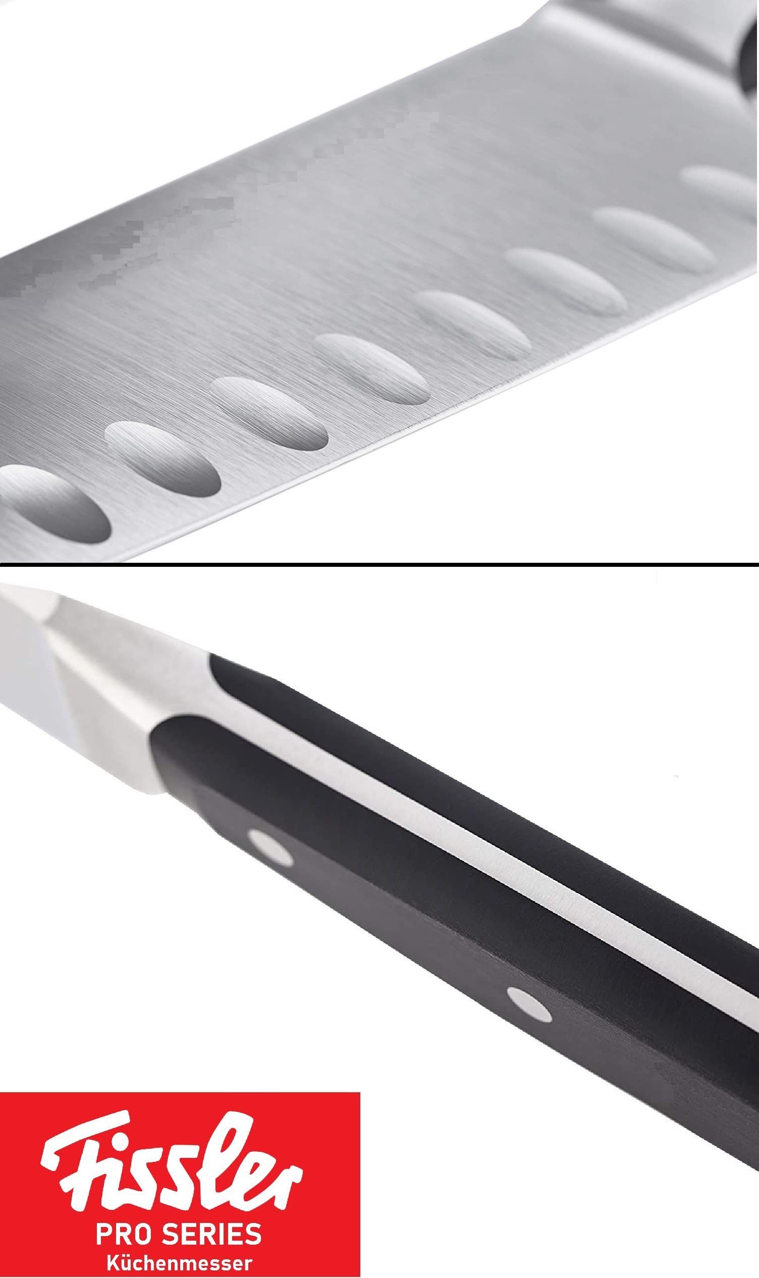 Fissler Santokumesser Profi Santoku Messer 130mm, Edelstahl Sushimesser, Santokumesser, Kochmesser, Fleischmesser, Küchenmesser, Fleischermesser Gemüsemesser