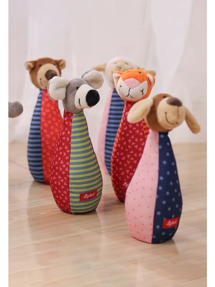Sigikid Kegelspiel mit 6 Stofftierfiguren und Softball PlayQ in mehrfarbig günstig kaufen onesize