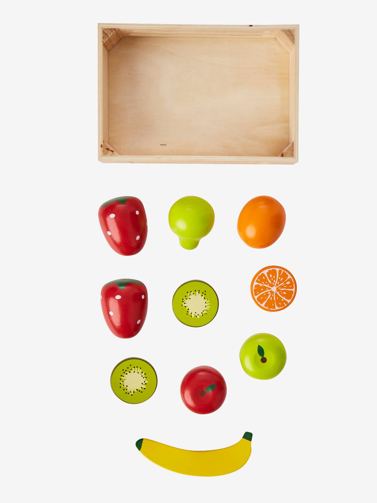 Vertbaudet Kinder Obstkiste, Holz FSC - mehrfarbig