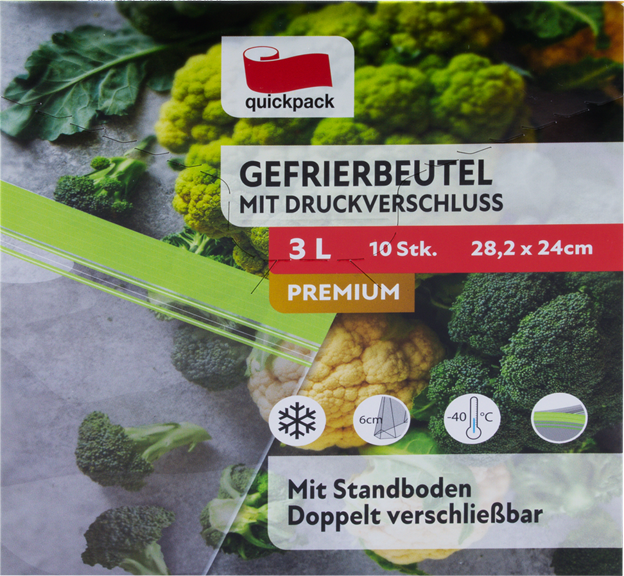QuickPack Gefrierbeutel 3 Liter