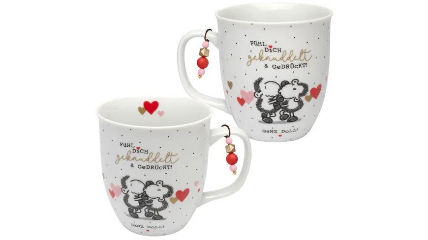 sheepworld Tasse »Fühl Dich geknuddelt & gedrückt!«