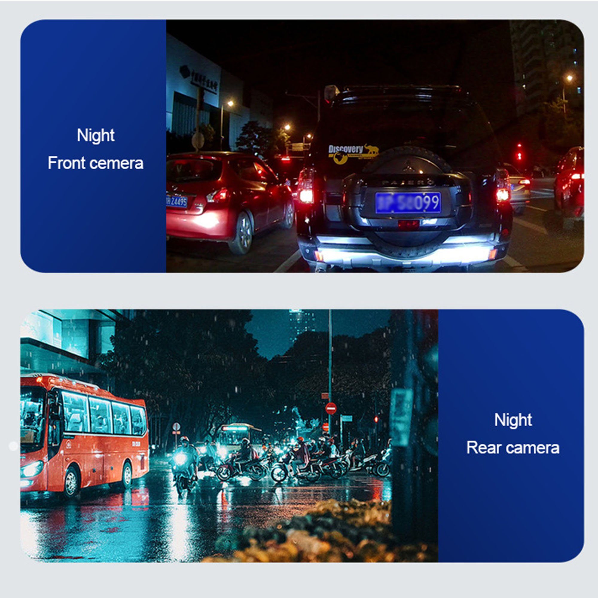 Mutoy Full HD Dashcam,HD 1080P Dashcam, Dashcam (Vorne und Hinten Autokamera, Nachtsicht, 150° Ultraweitwinkel)