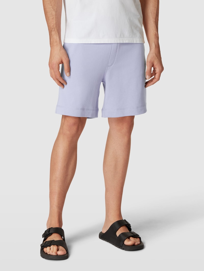Sweatshorts mit Logo-Stitching Modell 'SEWALK' in flieder meliert