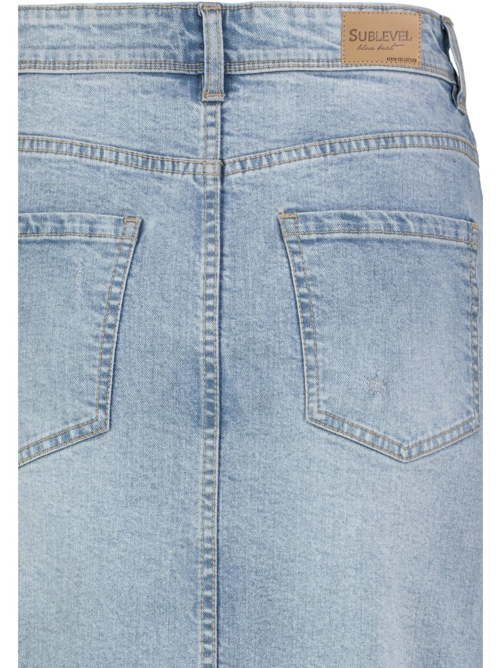 Sublevel Jeansrock in Hellblau günstig kaufen