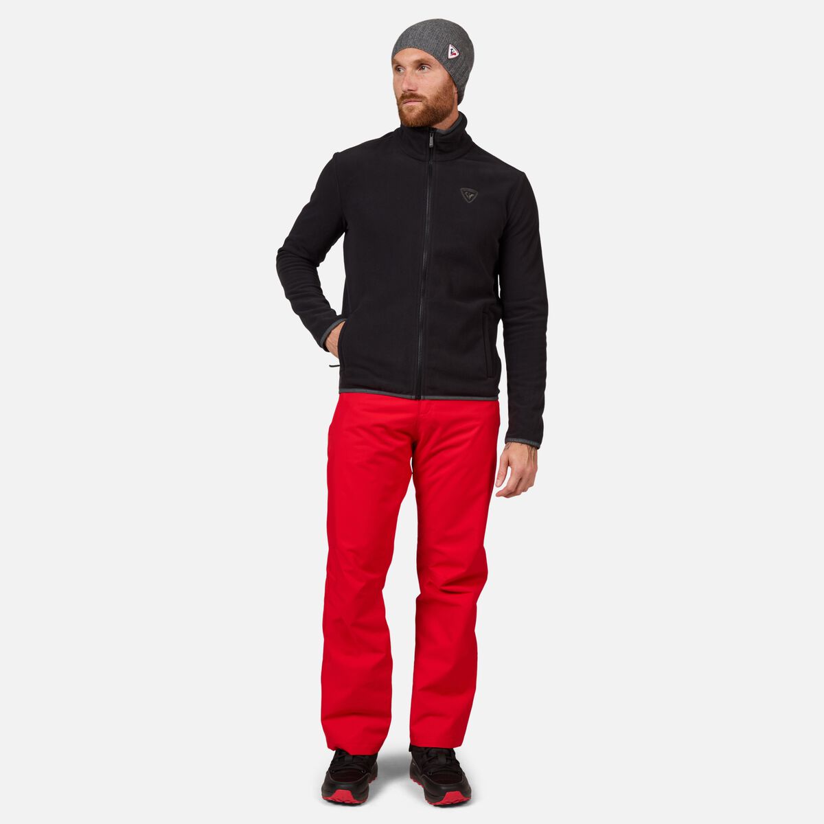 Herrenfleecejacke mit durchgehendem Reißverschluss Strawpile