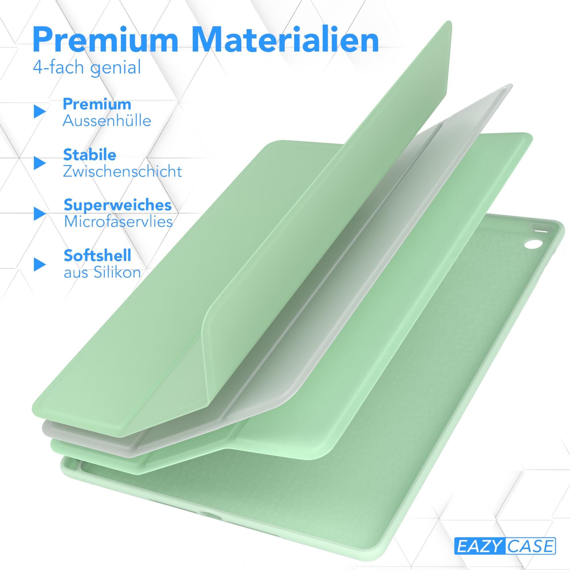 EAZY CASE Tablet-Hülle Penholder Smartcase für iPad 2017/2018 5./6. Gen. 9,7 Zoll, Klapptasche Anti-Kratz Smartcase Standfunktion Tabletcase Mint Grün