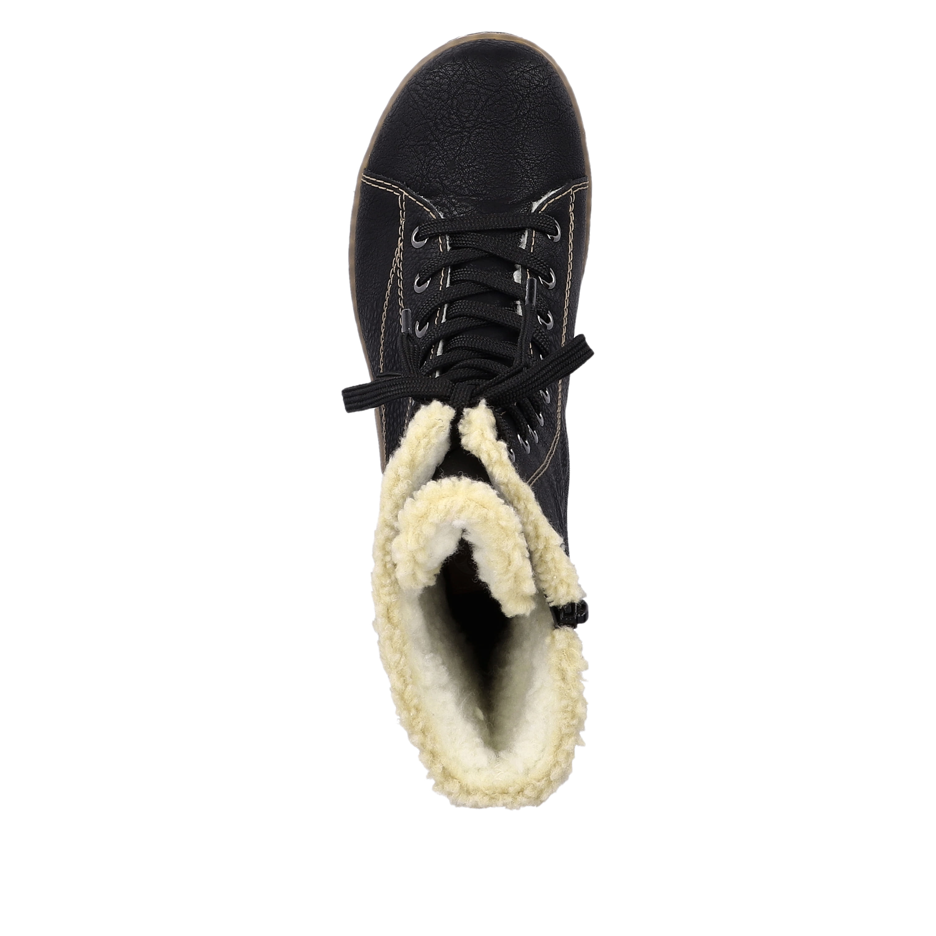 Rieker Damen Schnürstiefel tiefschwarz