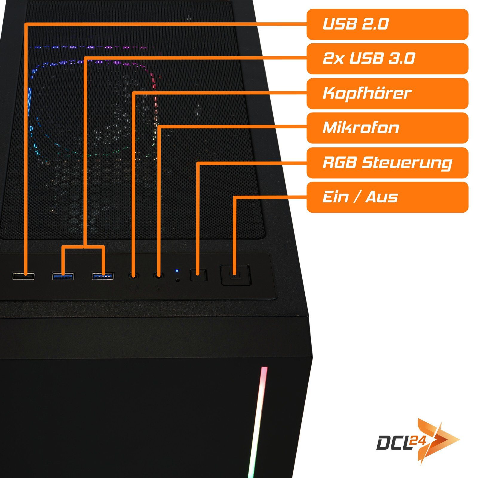 dcl24.de RGB Gaming-PC-Komplettsystem (27,00