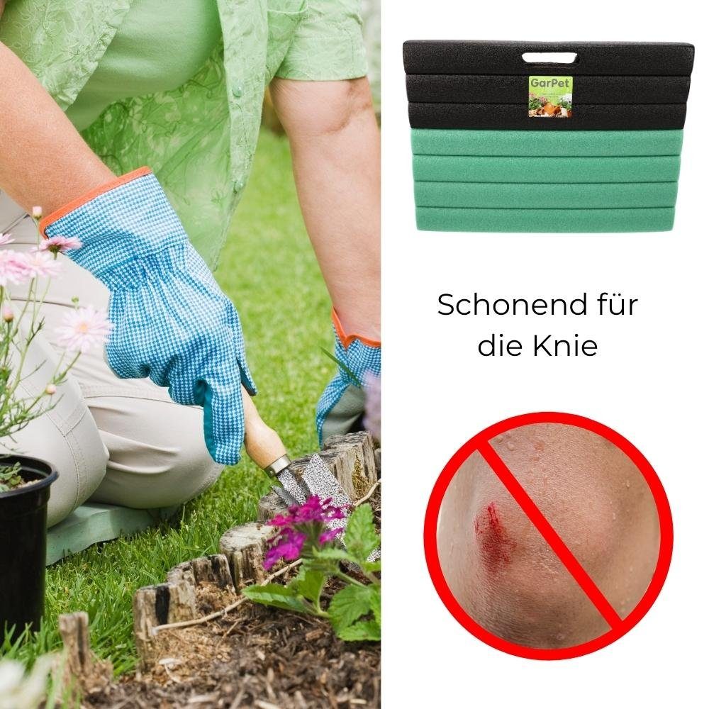 GarPet Kniekissen Kniekissen Kniematte Garten Schutz Kissen Matte Sitzkissen Kniepolster