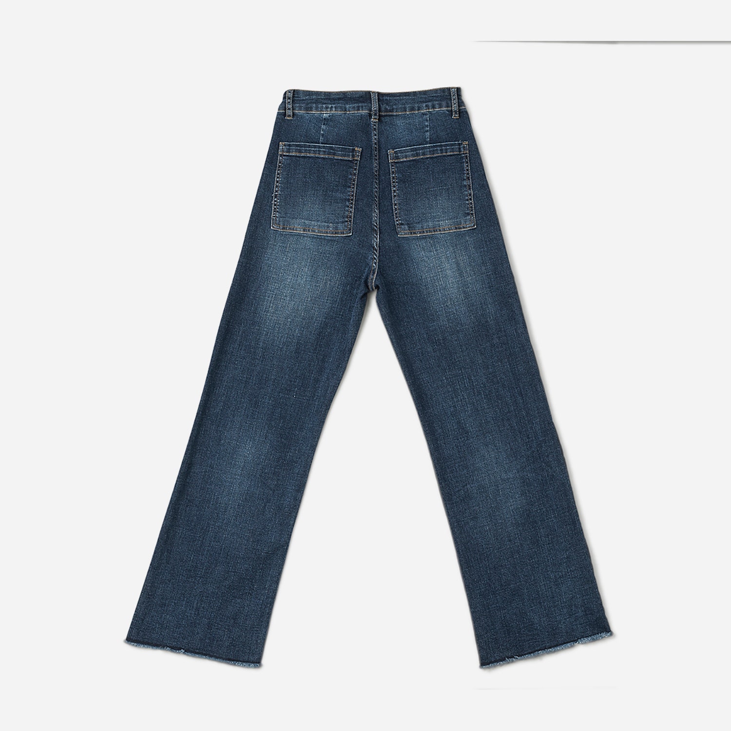 Jean large TEXTO bleu bas frangés