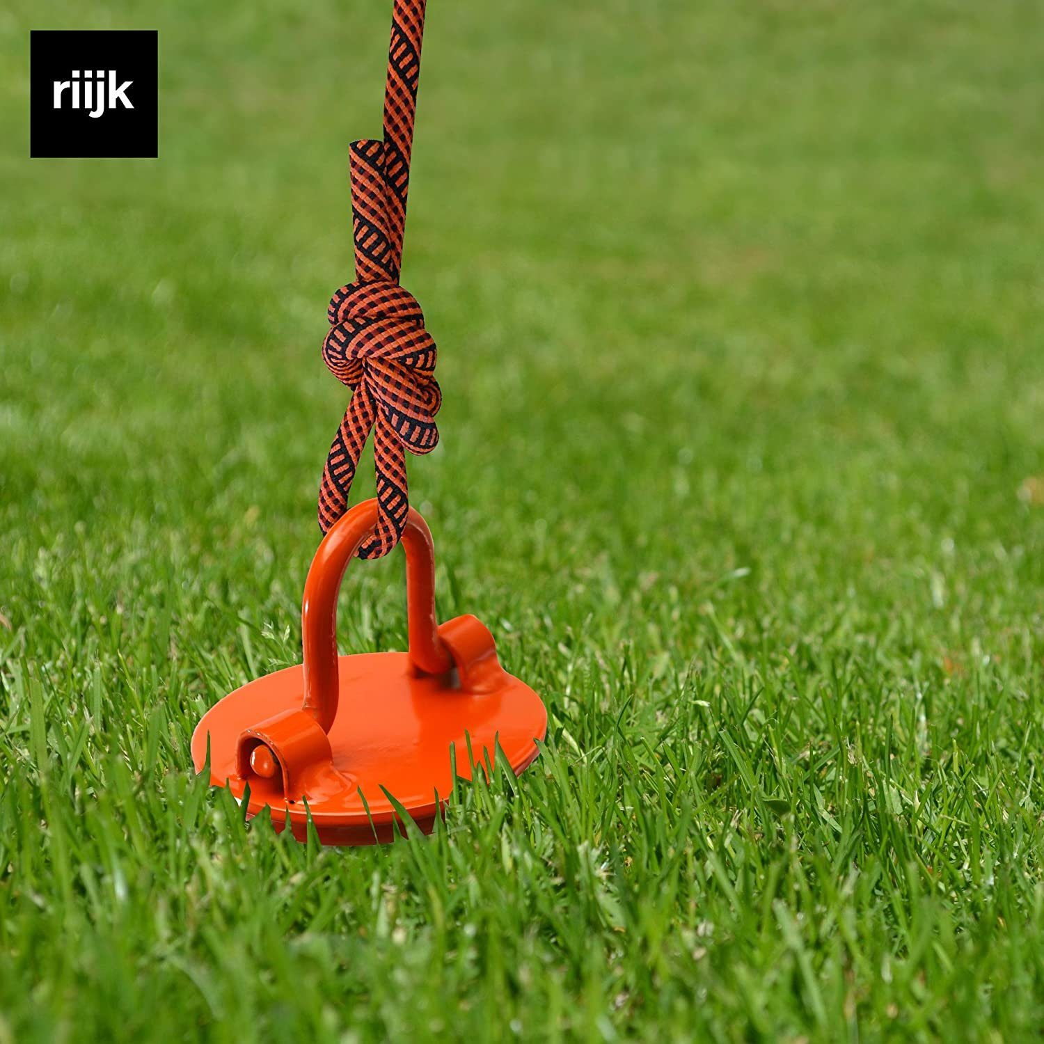 riijk Bodenanker Erdanker, Hering für Trampolin, Schaukel, Hund u. Spielturm, für Zelt, Gartenzelt, Hundeleine, Trampolin, Poolabdeckung, Schaukel, Klettergerüst, Hüpfburg, Eindrehen, (Set, 1-St., Zelthering mit Eindrehhilfe), Öse, Eindrehhilfe
