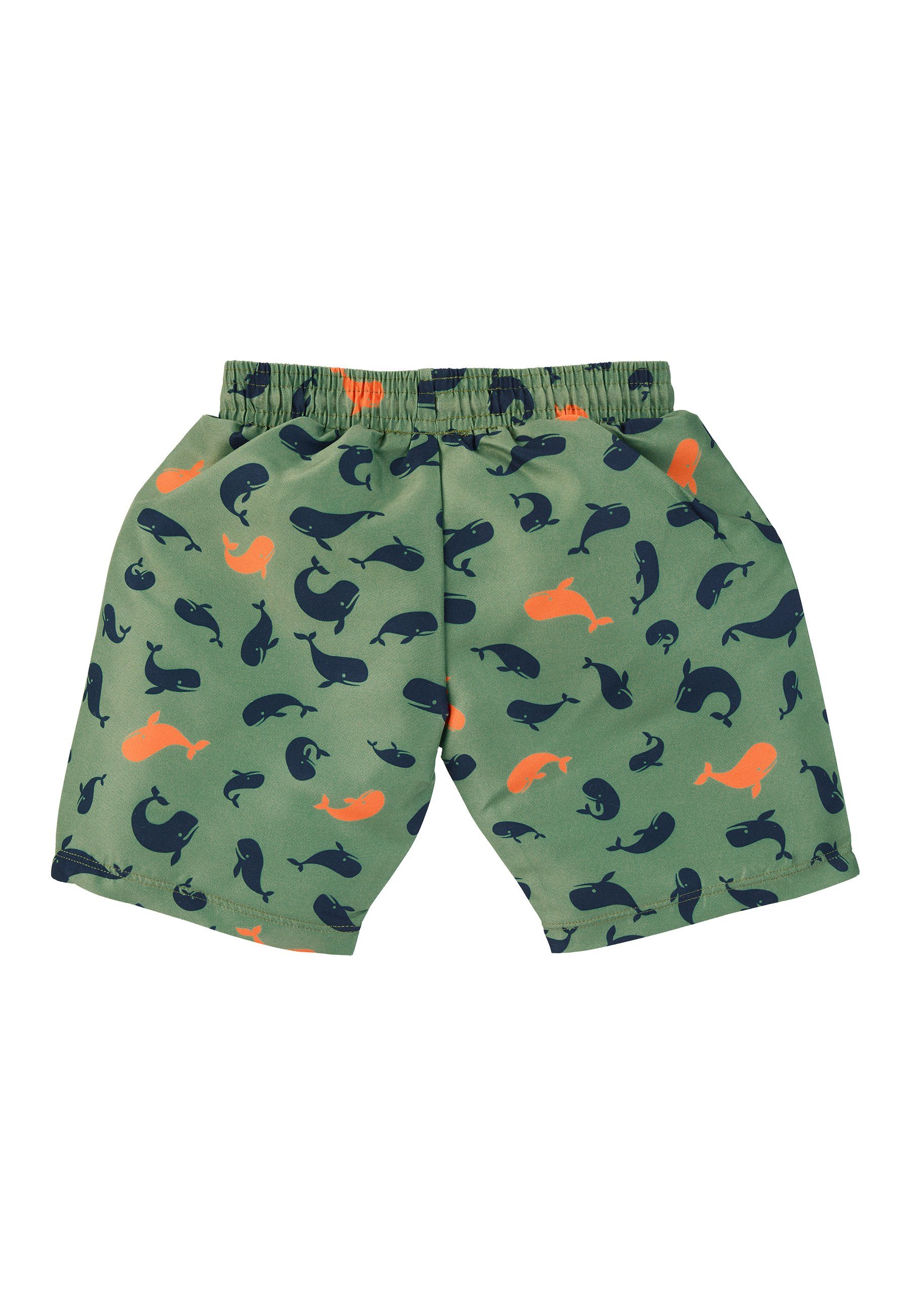 Sterntaler® Badehose Badeshort Wale (1-St) Baby Badehose - Kinder Badehose, Badeshorts mit Windeleinsatz bis Gr 86/92 in Grün - Badeshorts Babys, Lässige Badehose Jungen mit UV Schutz 50+ und Allover-Print mit Walen - Badeshorts Kinder - UV Schutz 50