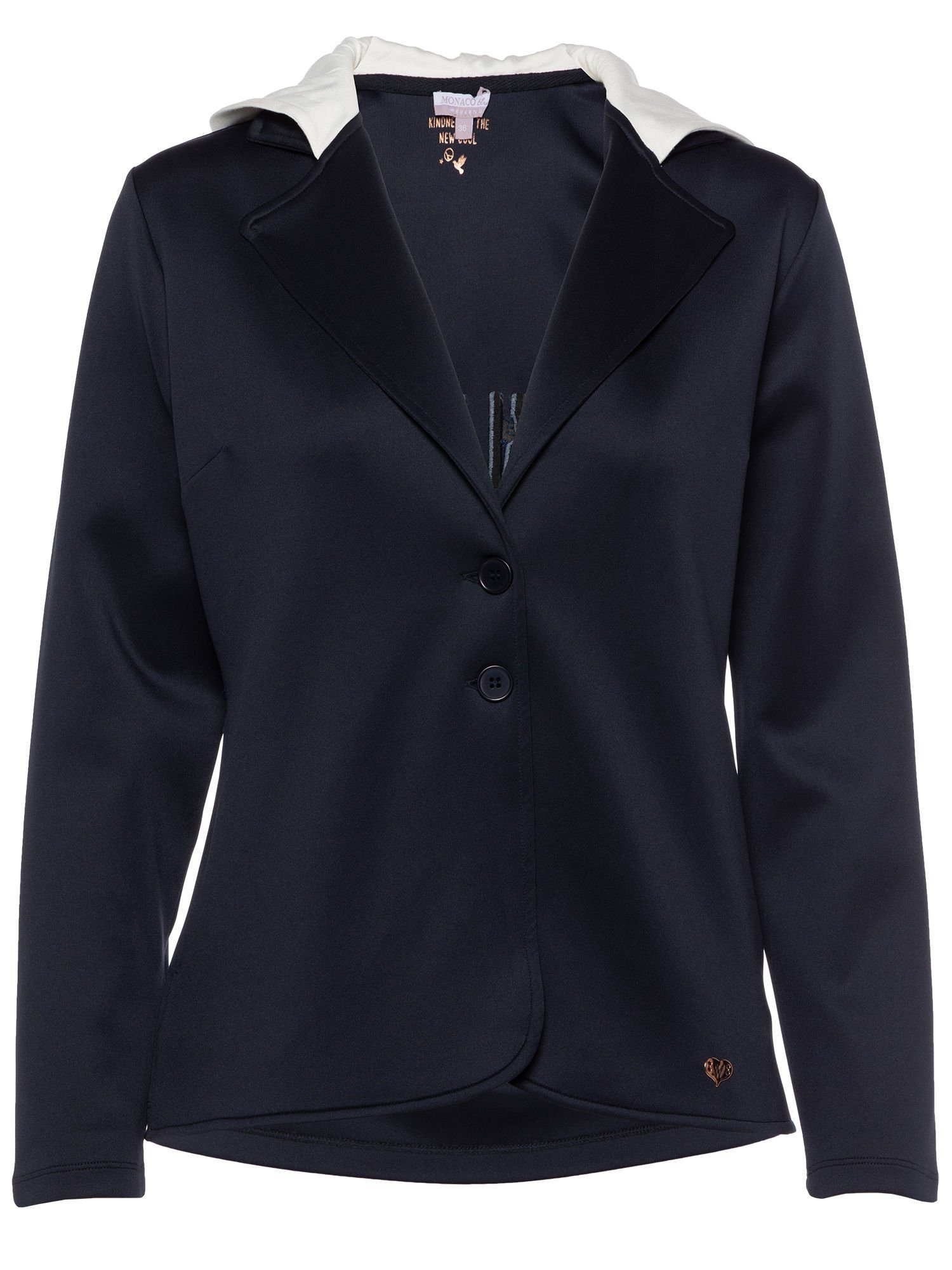 MONACO blue Jerseyblazer Sweatblazer wärmend mit Kapuze