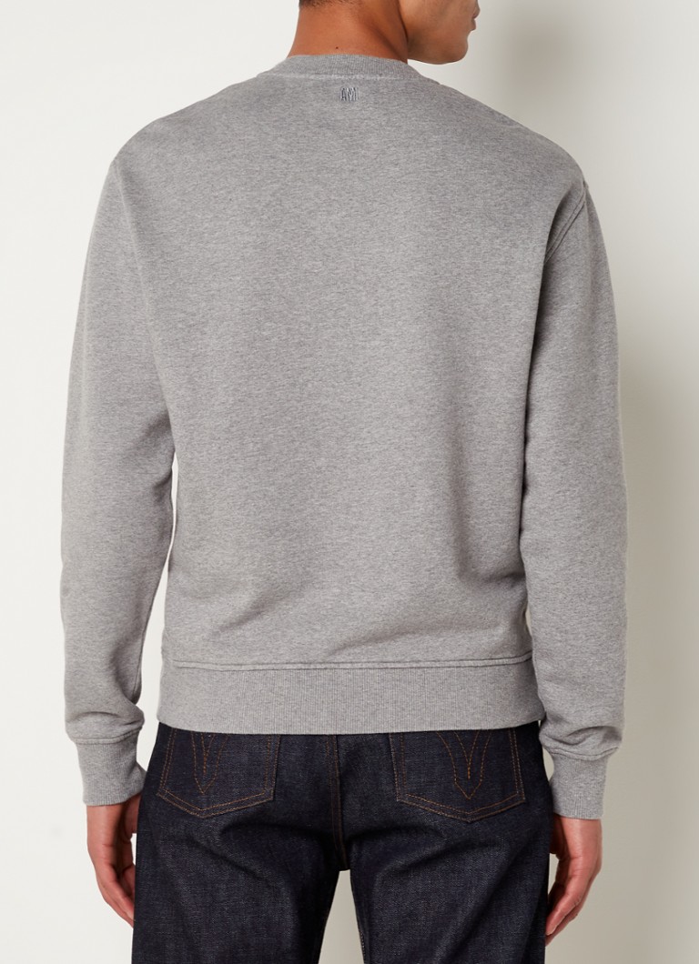 AMI Paris organic cotton sweater with logo embroidery