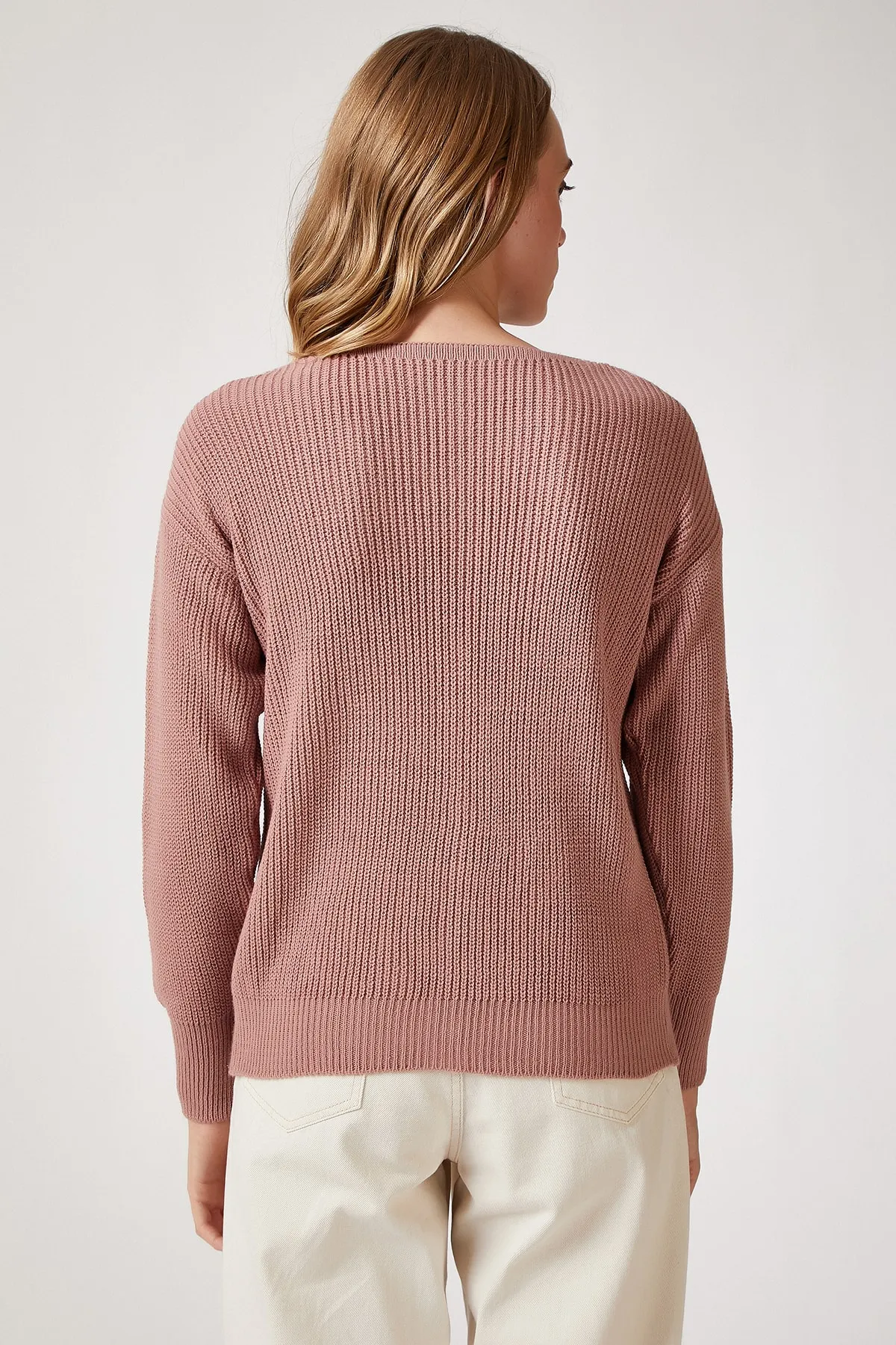 Happiness İstanbul  Strickjacke - Rosa - Regular Fit