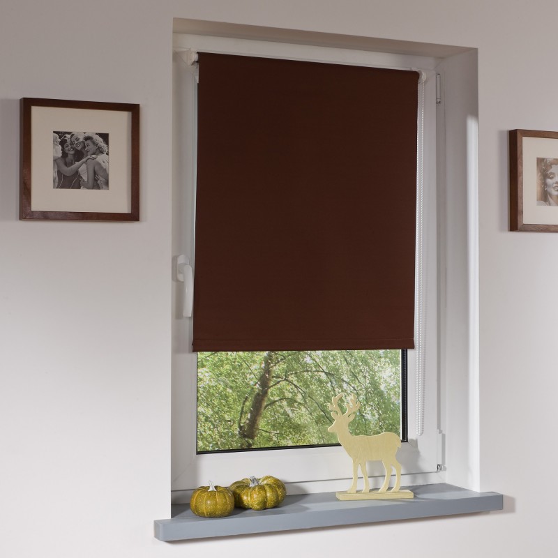 Powertec Bella Casa Klemmfix-Rollo, ca.150x60cm, Braun