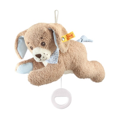 Gute-Nacht-Hund Spieluhr, 22 cm, hellblau