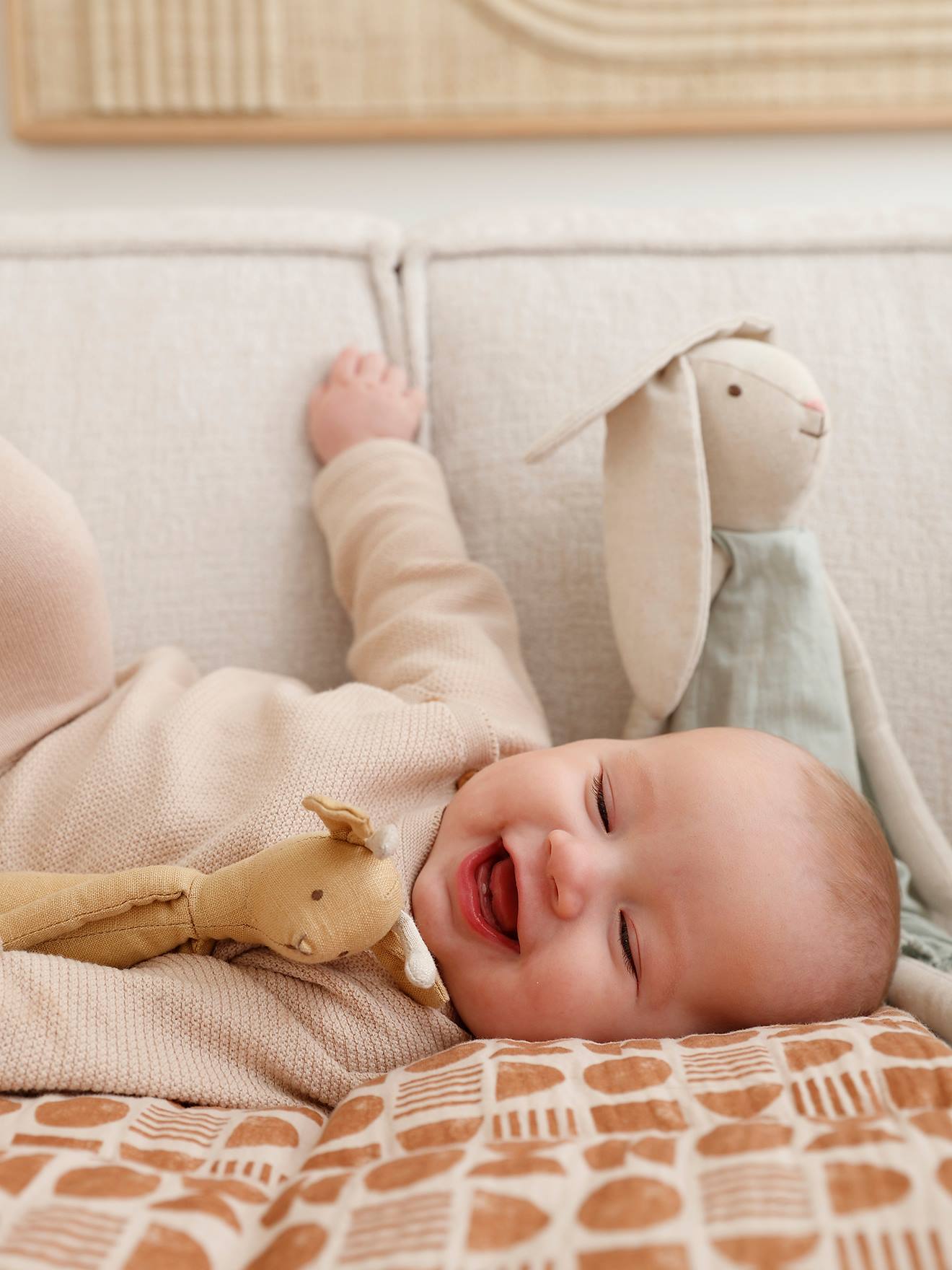 Vertbaudet Baby Strick-Set: Pullover & Leggings Oeko-Tex - beige