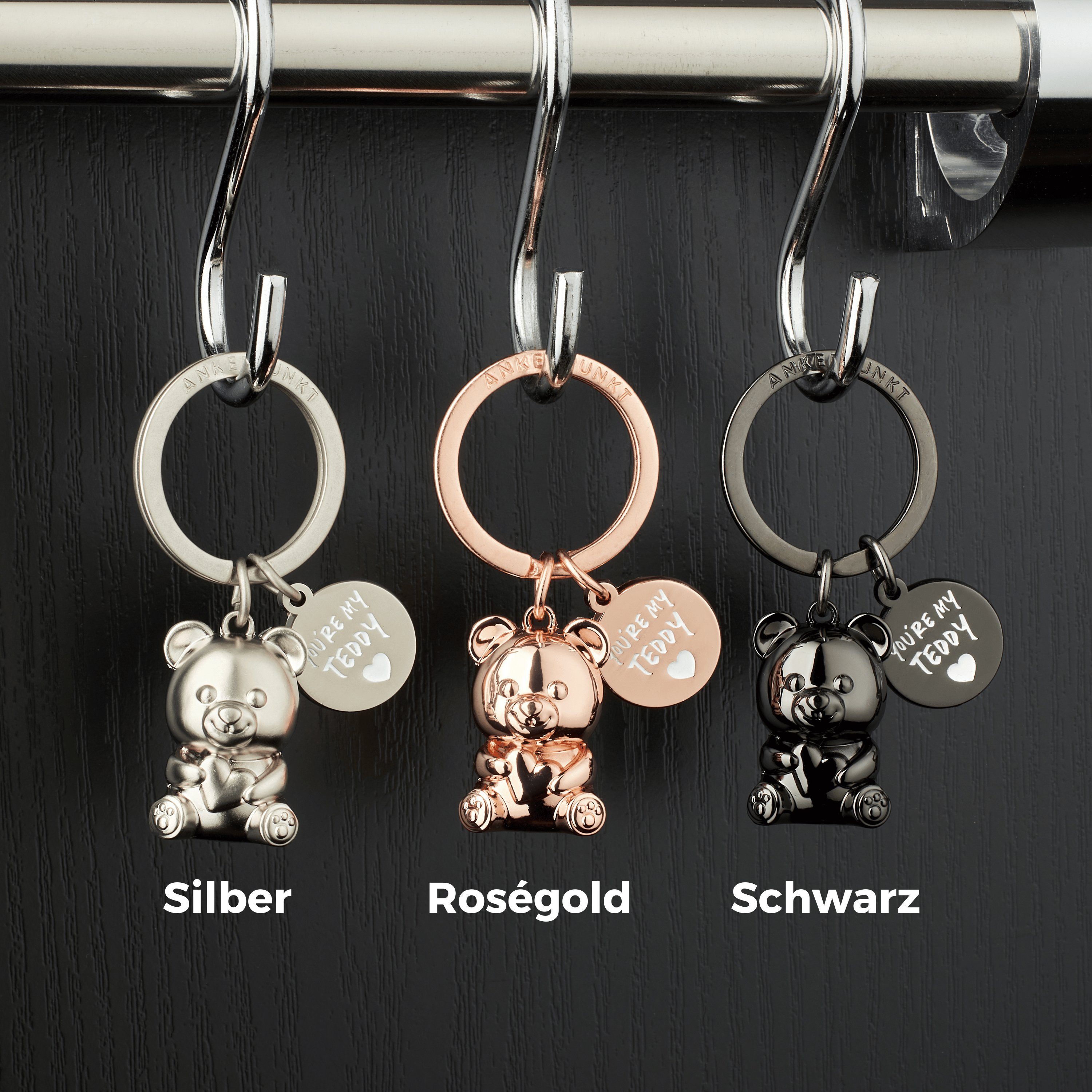 Ankerpunkt Schlüsselanhänger Teddybär Schlüsselanhänger - Geschenke für Frauen, Männer, (Freundin, Freund - Jahrestag, Geburtstag, Einschulung), Geschenke Junge, Mädchen, Geschenke für Mama, Papa
