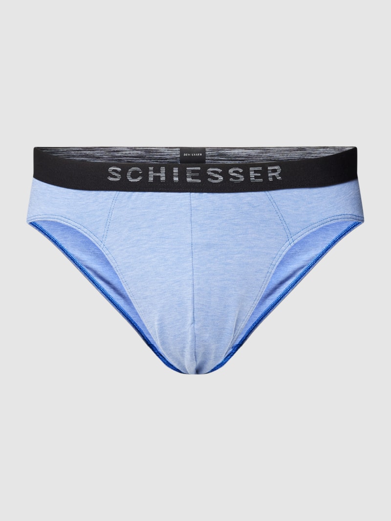 Slip mit elastischem Bund in bleu