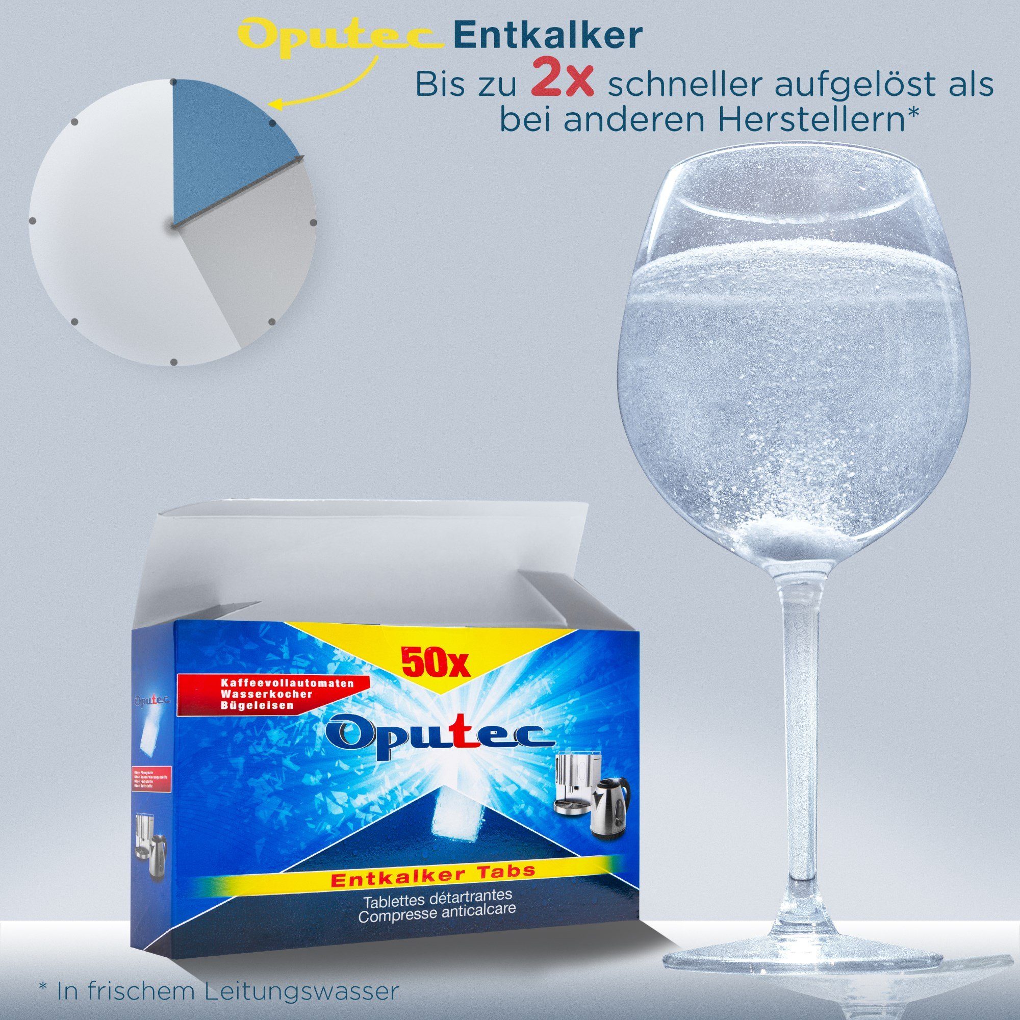 Oputec 50x Kaffeevollautomaten Entkalker Tabs Entkalkungstabletten Entkalkungstabletten