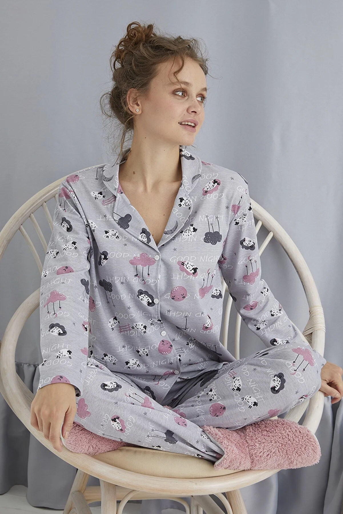 STRAWBERRY  Pyjama-Set mit Knöpfen