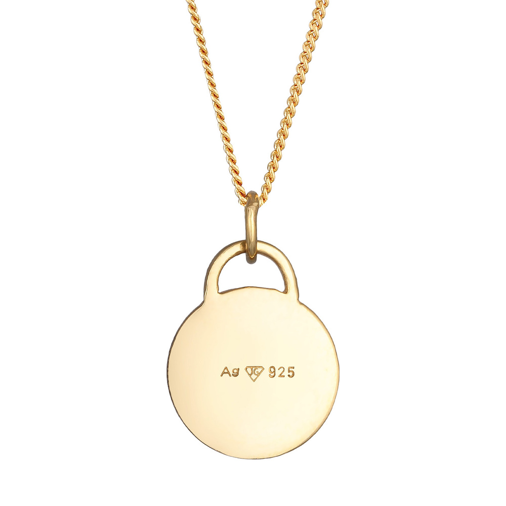 Elli Elli Collier Pendentif Femme Yin & Yang Symbole avec émail en argent sterling 925 Bijoux