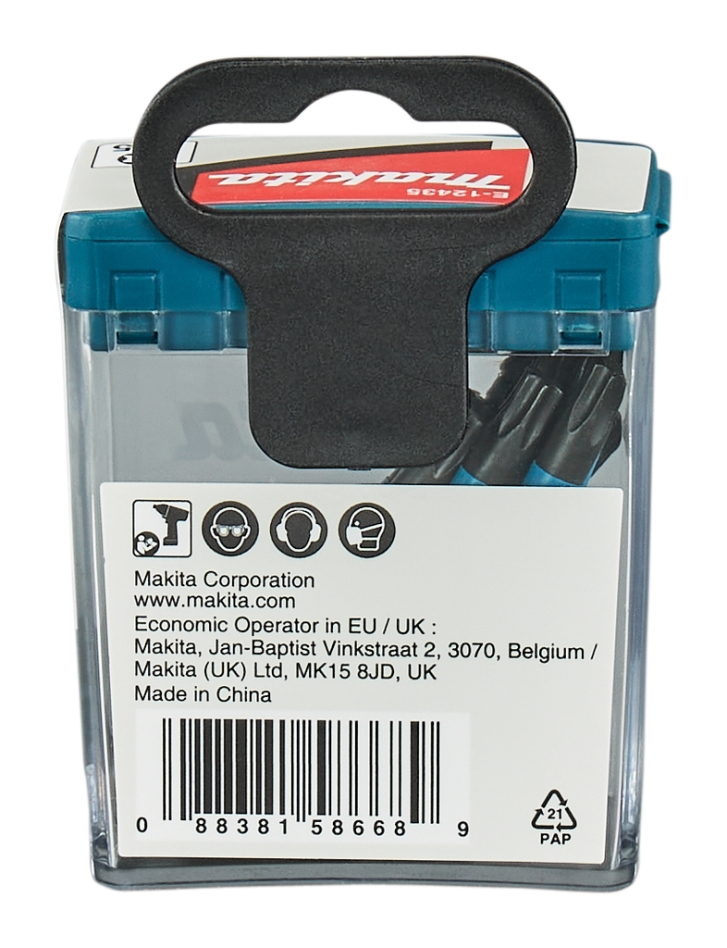 Príslušenstvo Makita E-12435 Bit pre rázový skrutkovač T25x50mm, rázový, čierny, 10 kusov