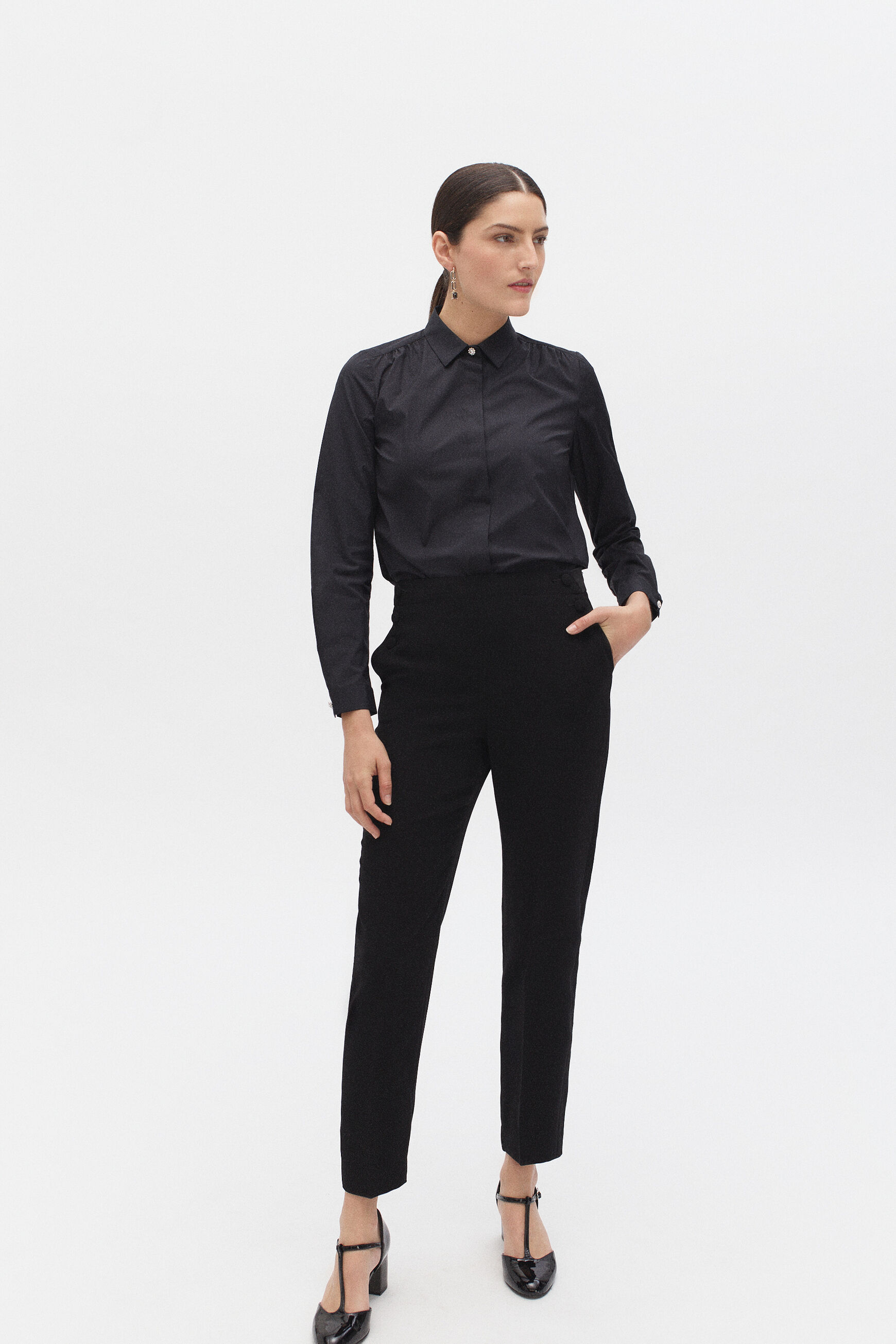 pantalon aurele noir femme