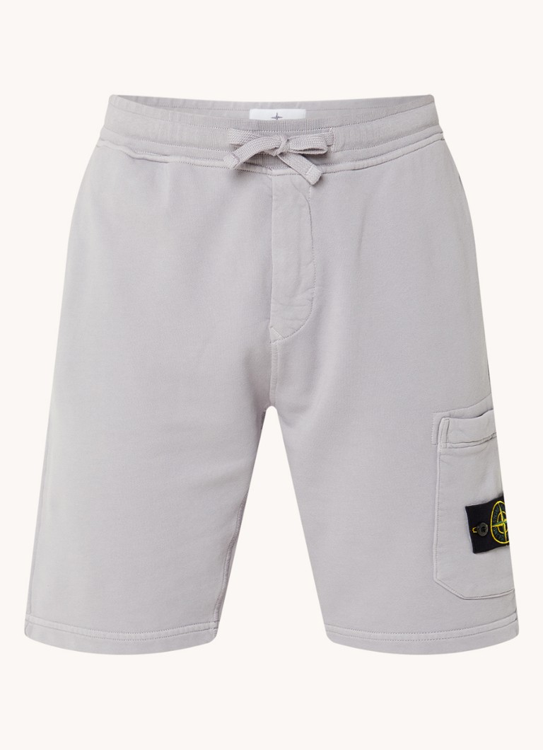 Pantaloni de trening Stone Island 64651 cu logo și picior drept