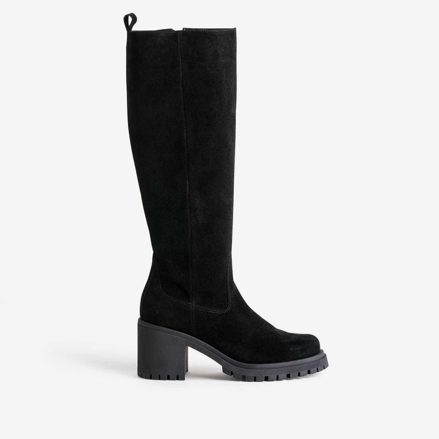 Botte TEXTO noire cuir velours