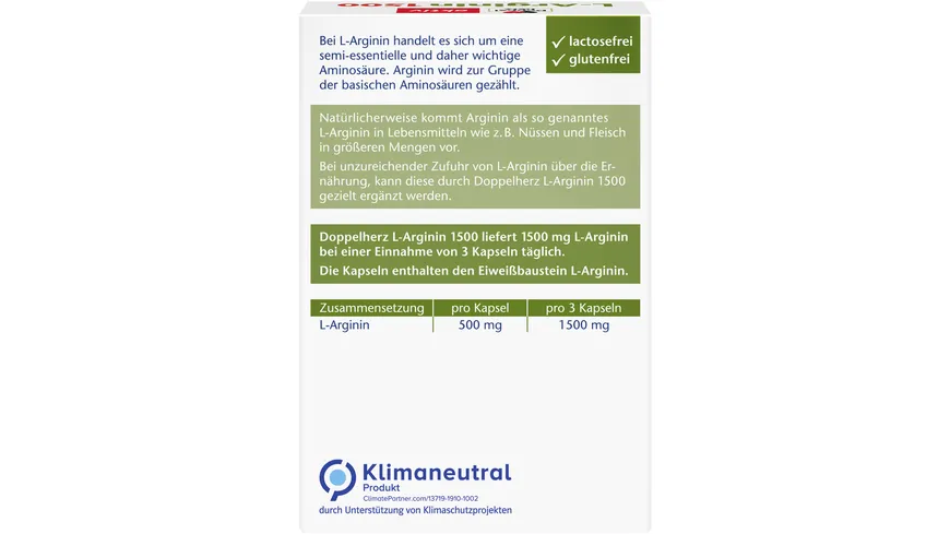 Doppelherz L-Arginin 1500 30 Kapseln