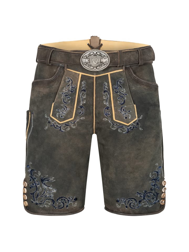 KRÜGER Lederhose Ismael in grau günstig kaufen