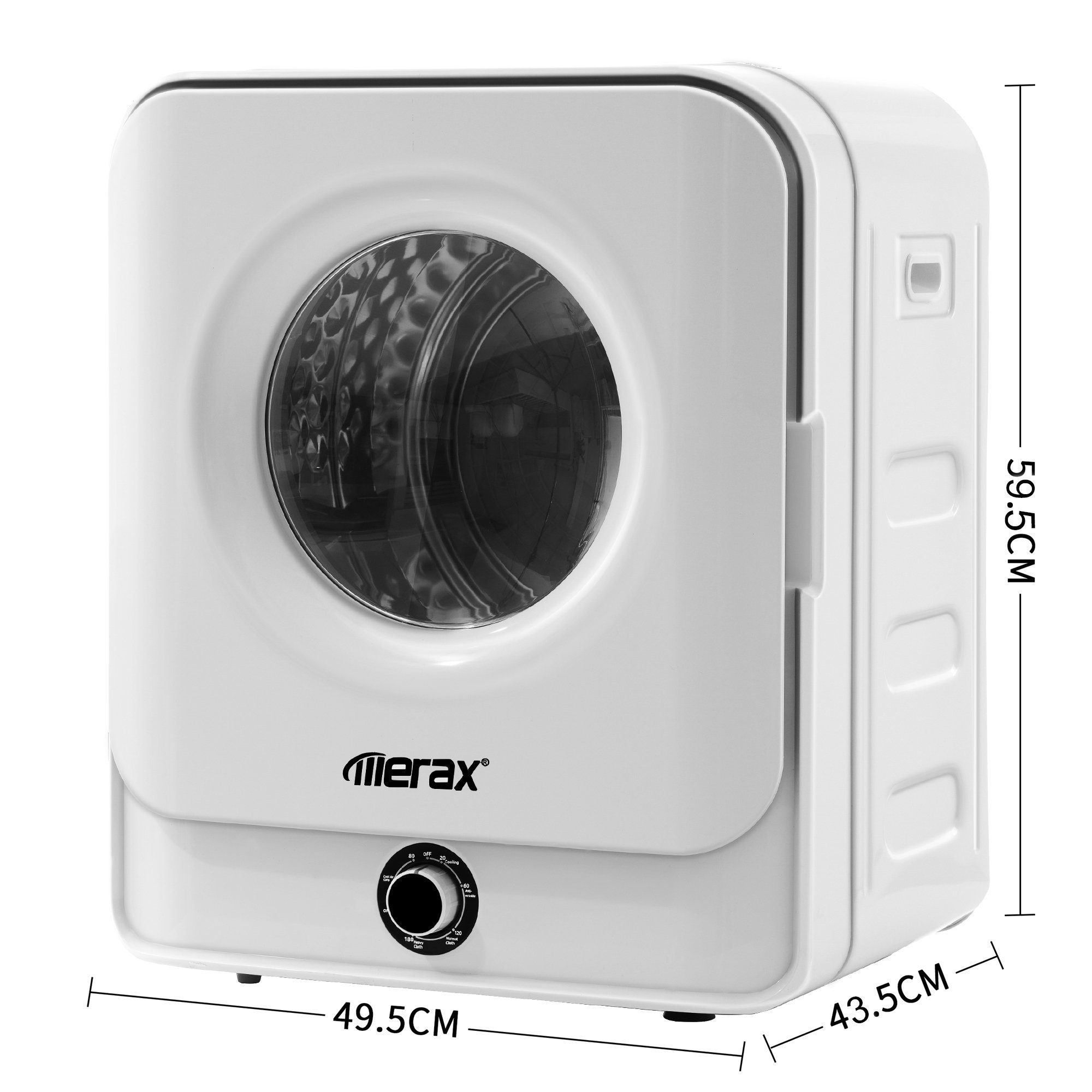 Merax Ablufttrockner mit PTC-Heizelement, freistehend/hängend, 3 kg, mini-Wäschetrockner mit Doppelte Filterung