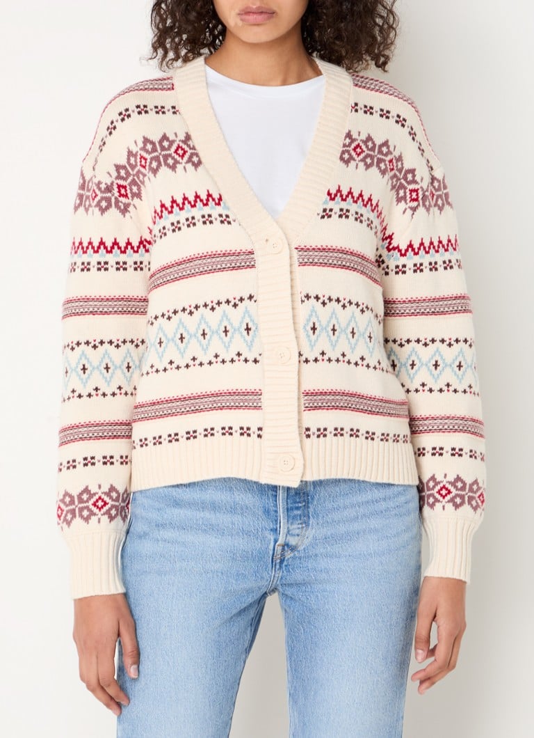 Cardigan Levi's Gala Fairisle in pregiata maglia di misto lana con motivo a maglia