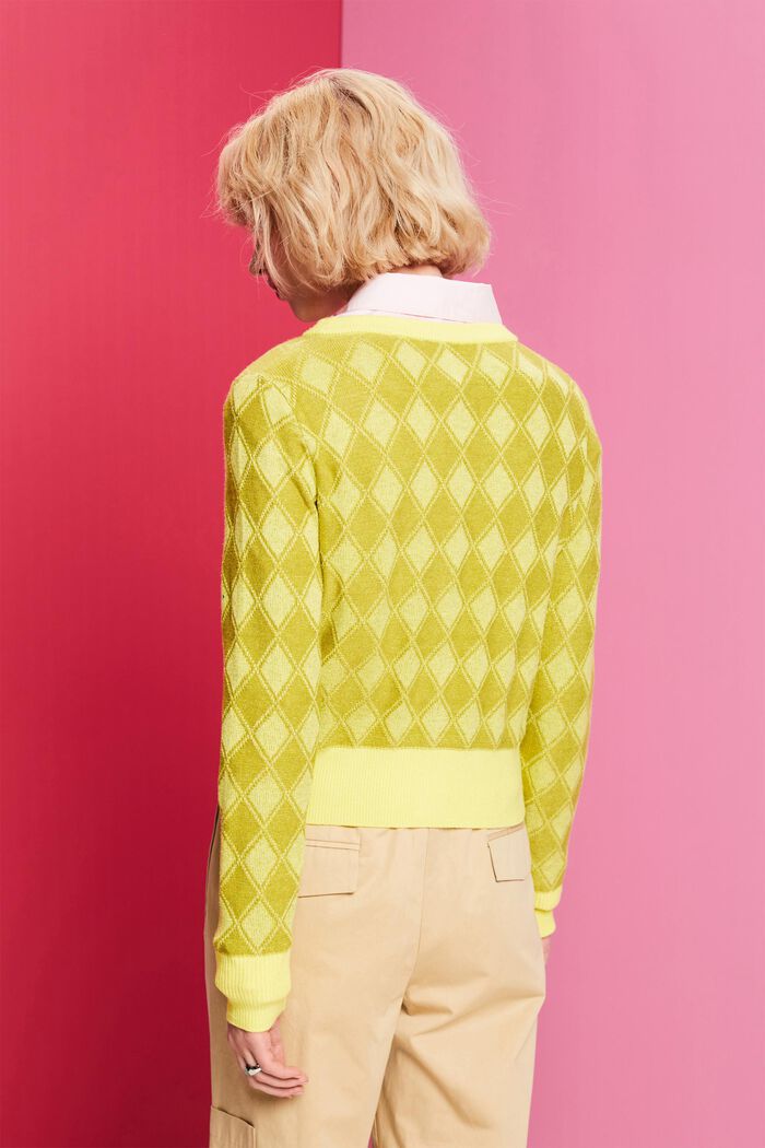 Cardigan mit Argyle-Muster