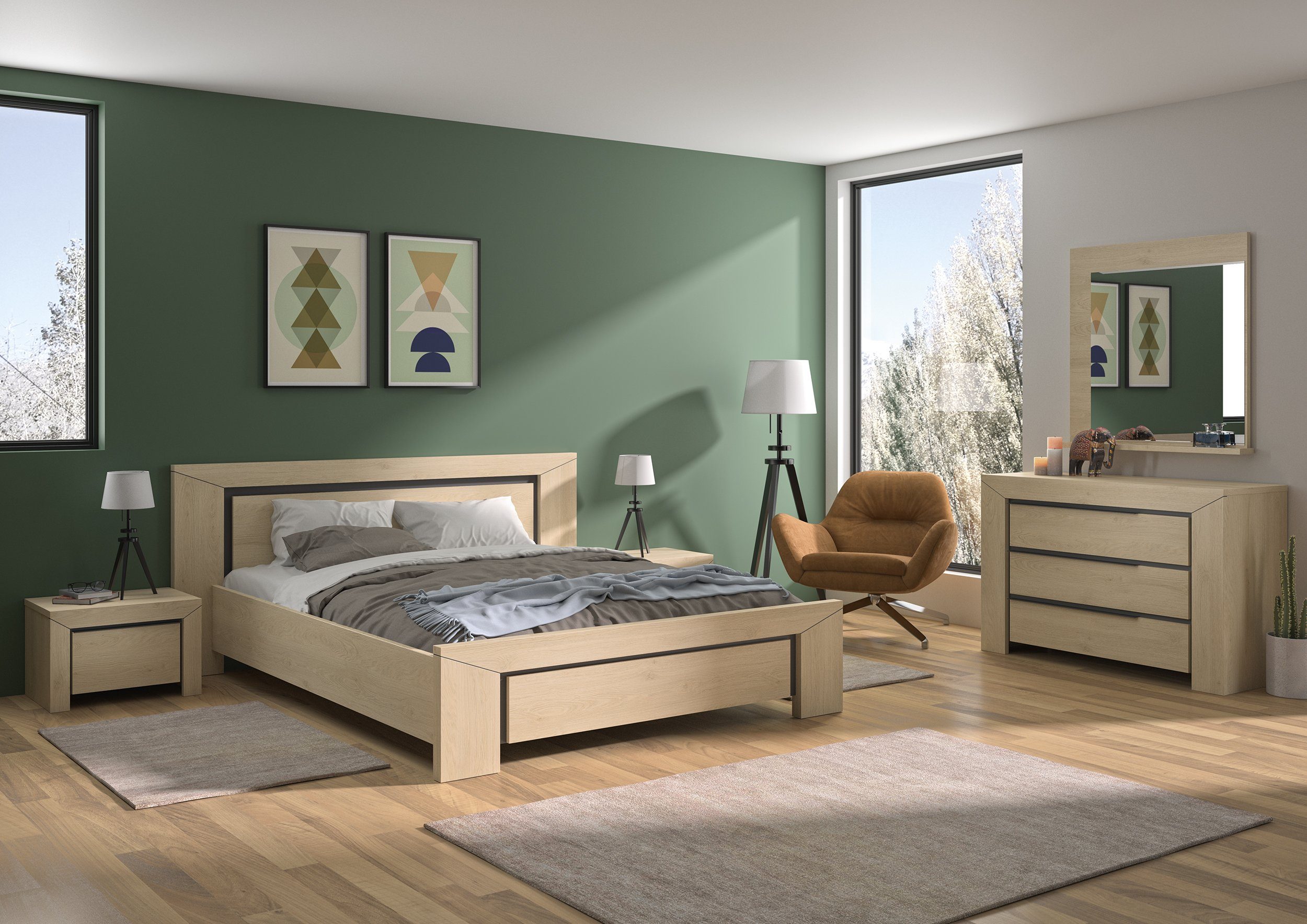 Gami Jugendzimmer-Set Brugge, (Set, 5-St), In 2 Farben erhältlich