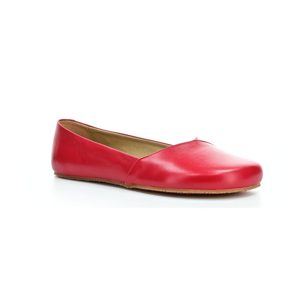 Shapen Peony Cherry Wide Barfuß-Ballerinas